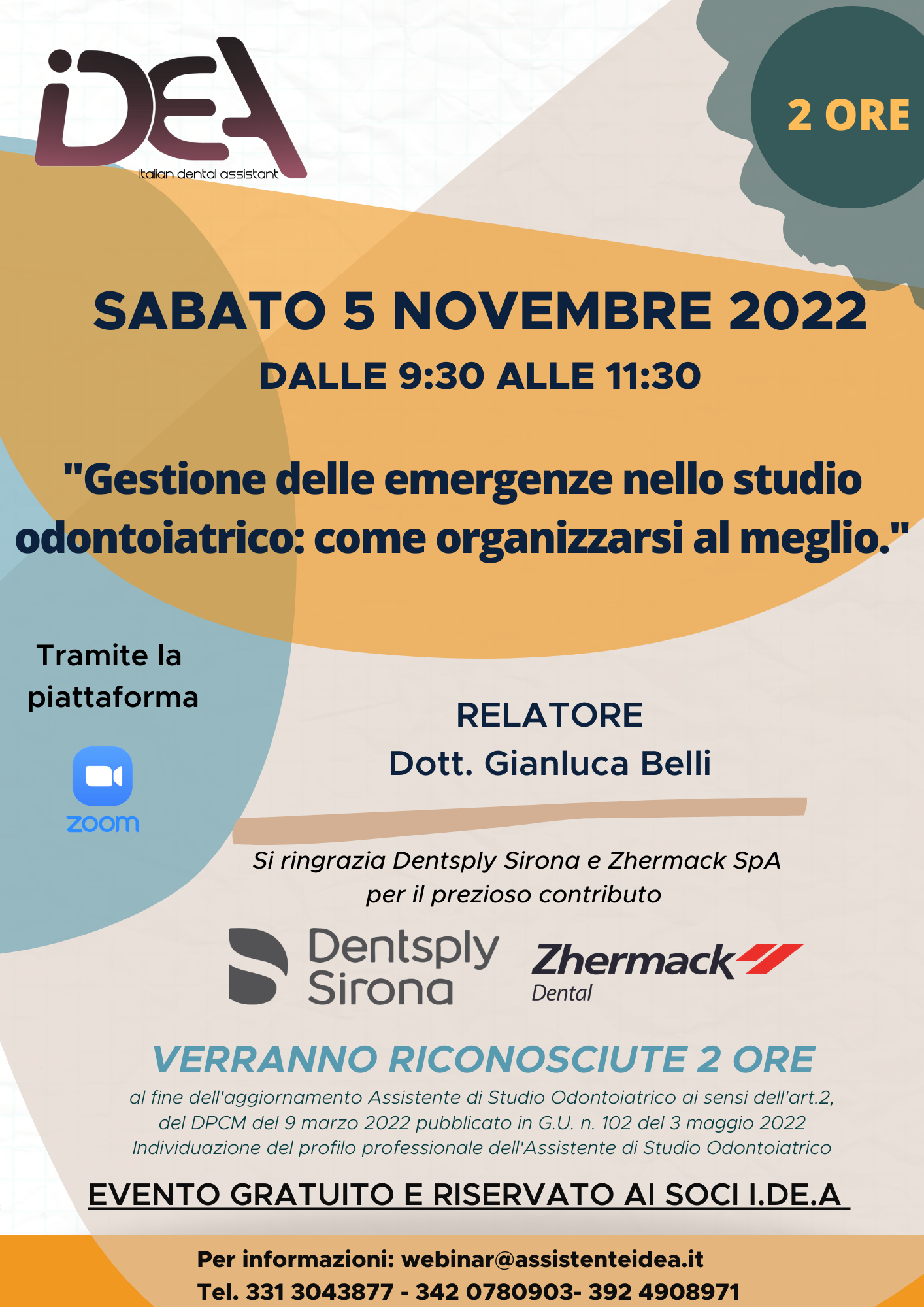 WEBINAR 5 NOVEMBRE Gestione Delle Emergenze Nello Studio